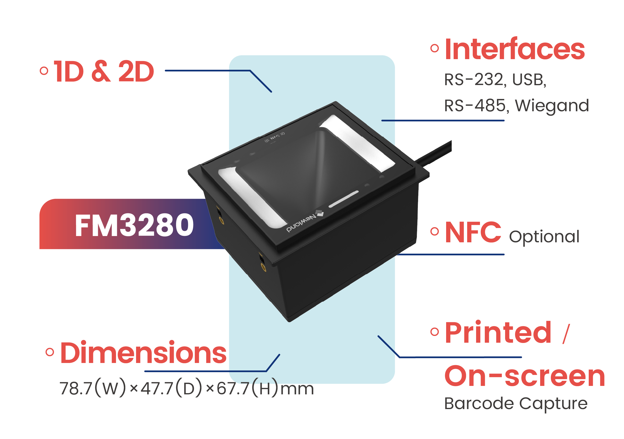 Newland AIDC's Fixed Mount Scanner FM3280